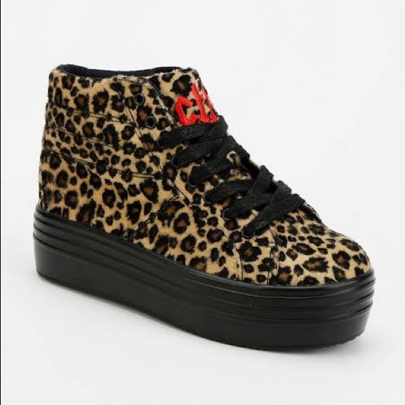 CTTC | Monster Leopard High Top Flatform Sneakers - Picture 8 of 9